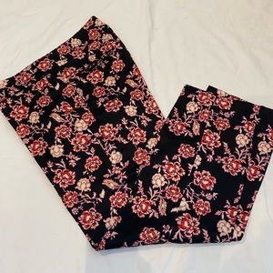Silky Floral pants Ann Taylor